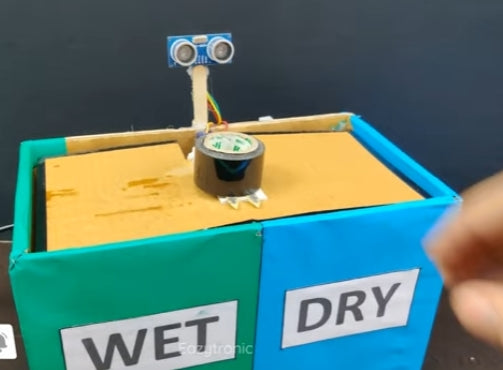 Dry Wet Dustbin project based on Arduino.
